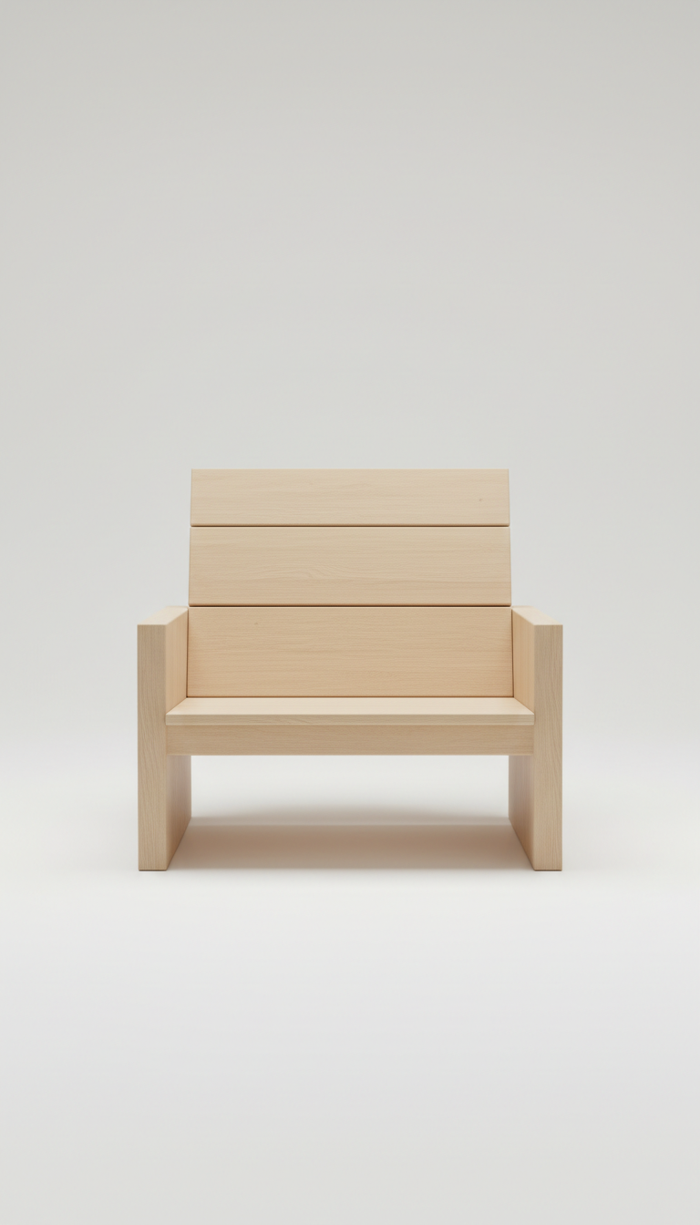Loungesessel aus Eiche Minimalistisch