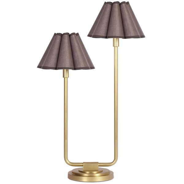 Polly Double Arm Tischlampe, Natur Brass/Wild Poppy tz4313075